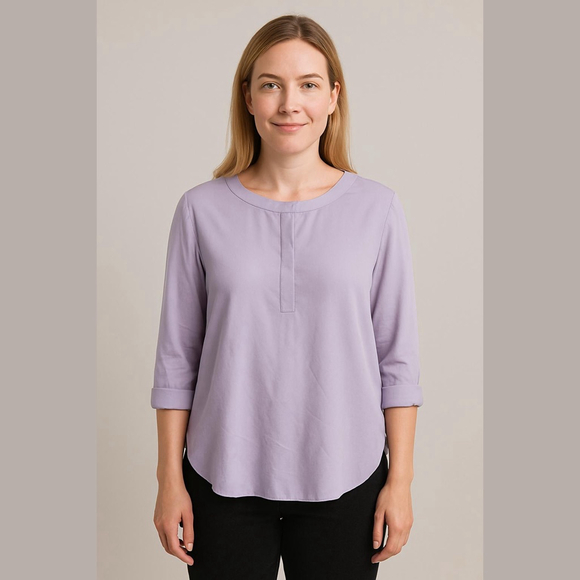 GLAM Tops - Glam Blouse Women's Size Small Purple 3/4 Sleeve